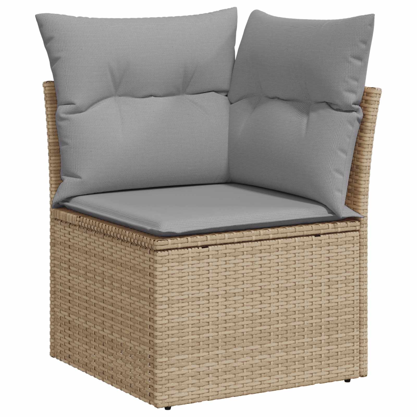 Set Divano da Giardino con cuscino 11 pcs Beige e Grigio Chiaro | homemem39