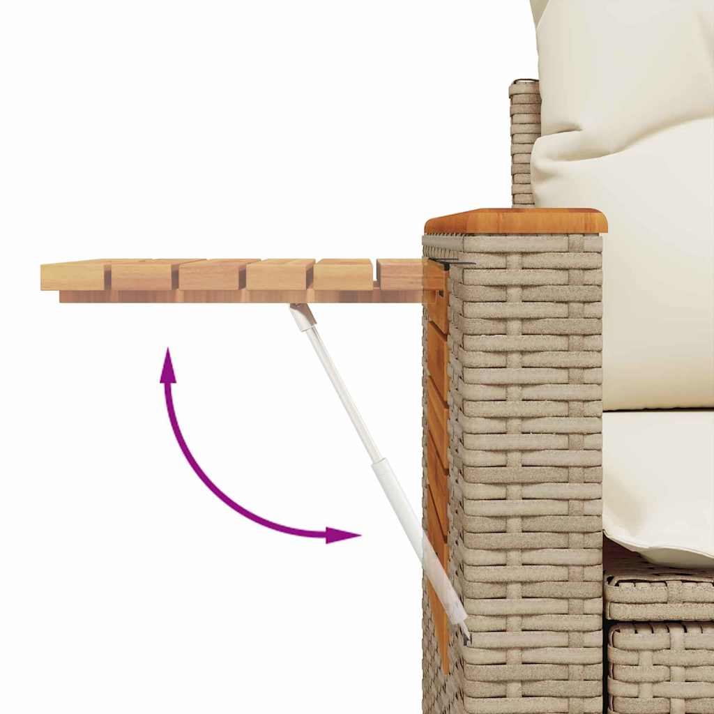 Set Divano da Giardino 12 pcs beige e panna 100 x 100 x 71 cm