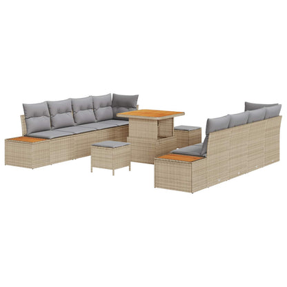 Set Divano da Giardino 11 pz 10-Numero di posti