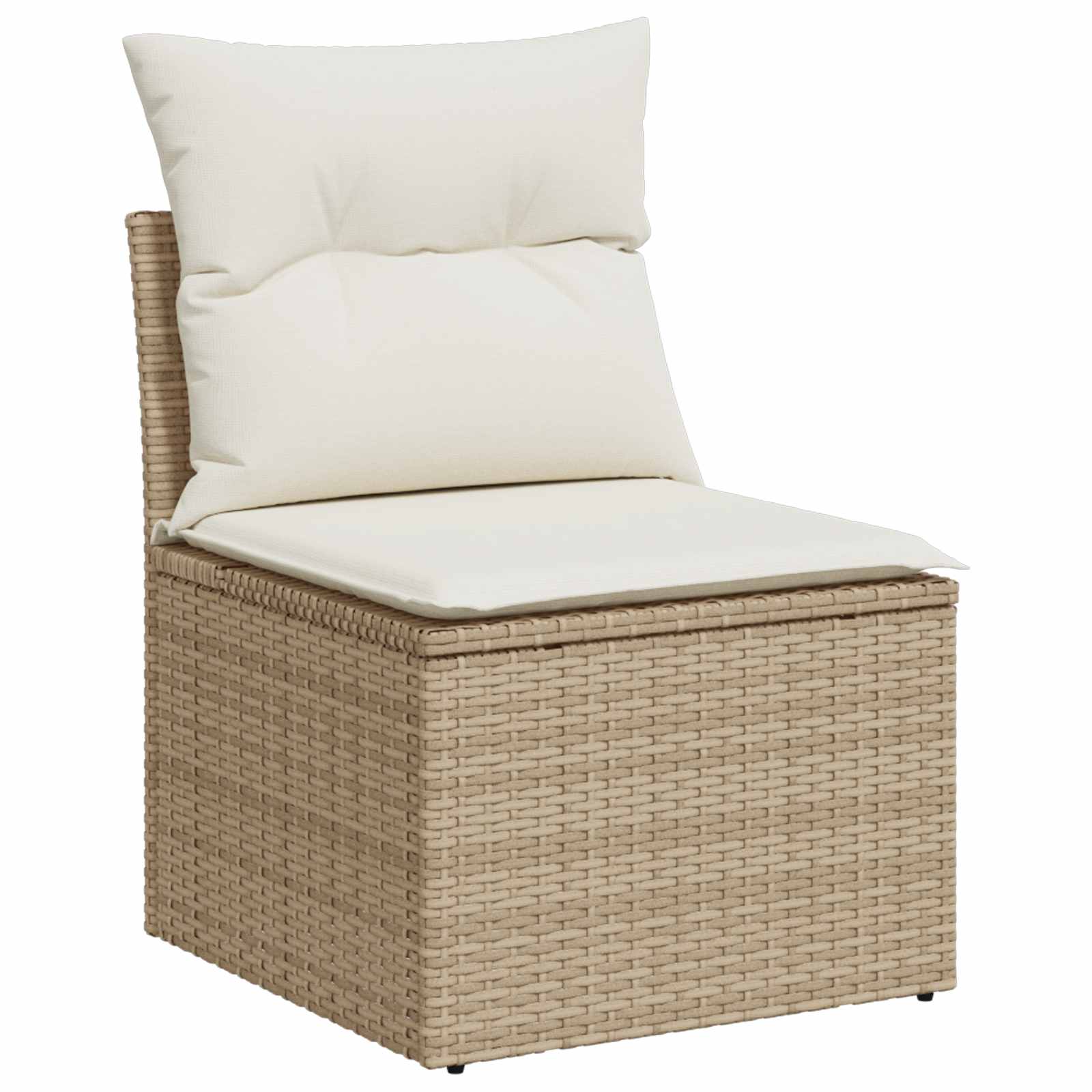 Set Divano da Giardino con cuscino 9 pcs Beige e Crema | homemem39