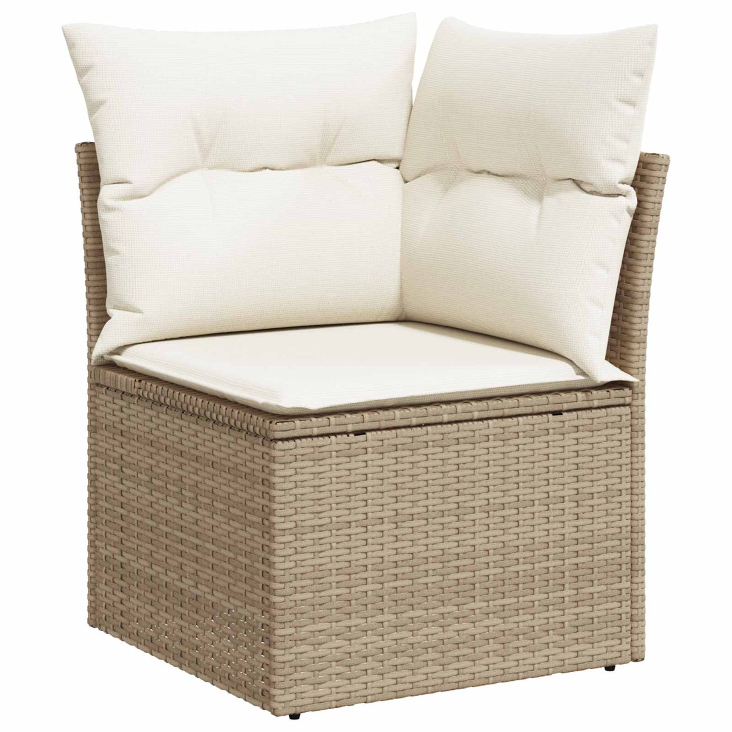 Set Divano da Giardino con cuscino 9 pcs Beige e Crema | homemem39