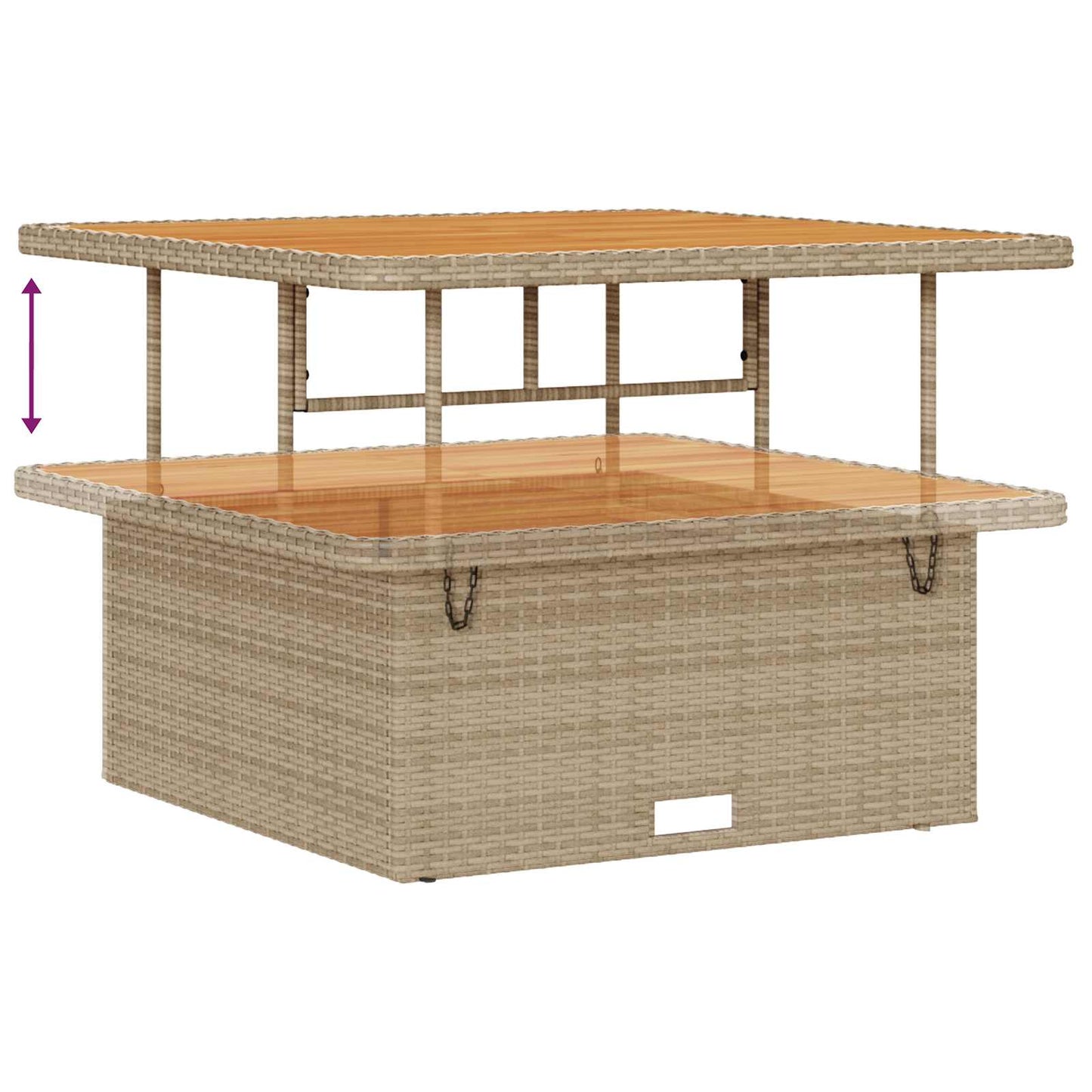 Set Divano da Giardino con cuscino 9 pcs Beige e Grigio Chiaro | homemem39