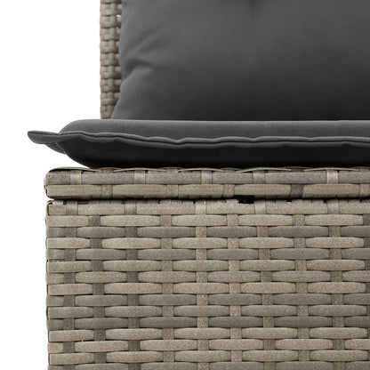 Set Divano da Giardino con cuscino 9 pcs Grigio | homemem39
