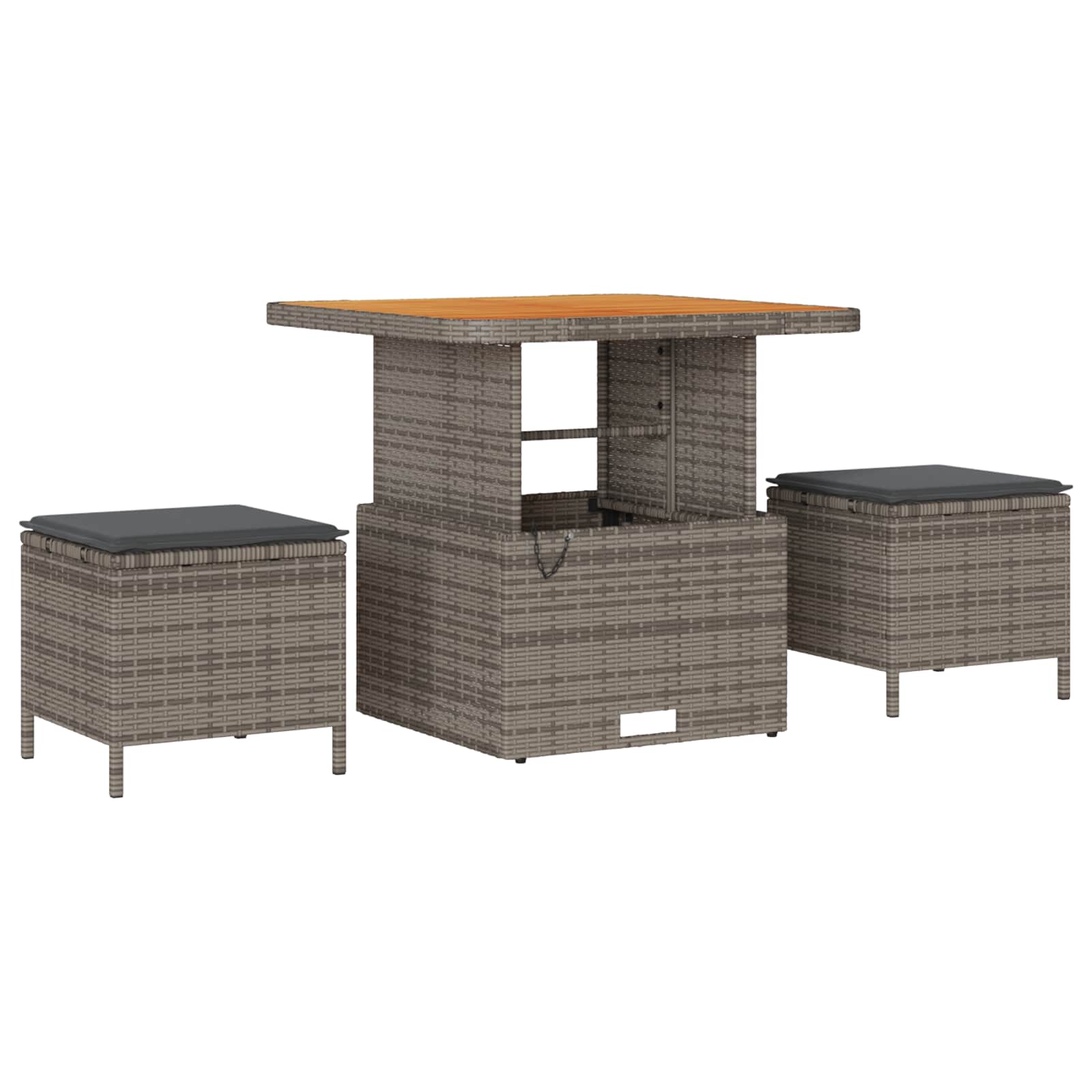 Set Divano da Giardino con cuscino 9 pcs Grigio | homemem39