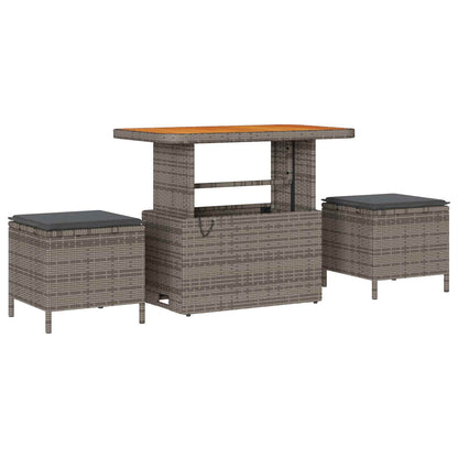 Set Divano da Giardino con cuscino 9 pcs Grigio | homemem39