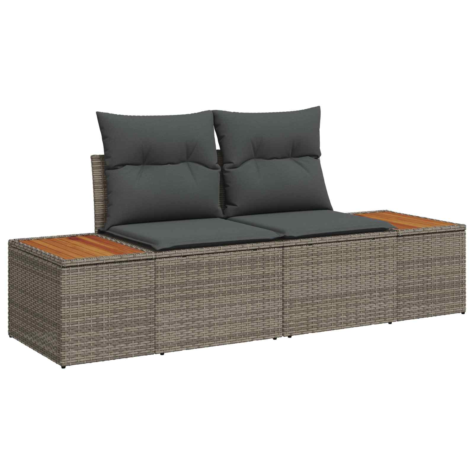 Set Divano da Giardino con cuscino 9 pcs Grigio | homemem39