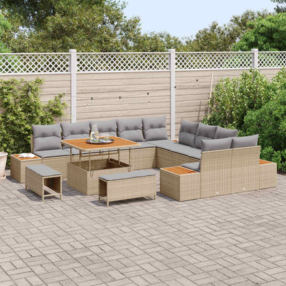 Set Divano da Giardino 13 pz 12-Numero di posti