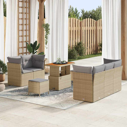 Set Divano da Giardino 8 pz 5-Numero di posti