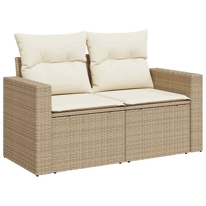 Set Divano da Giardino 9 pz 6-Numero di posti Beige e Crema | homemem39