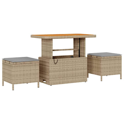 Set Divano da Giardino 11 pcs Beige e Grigio Chiaro polyrattan | homemem39