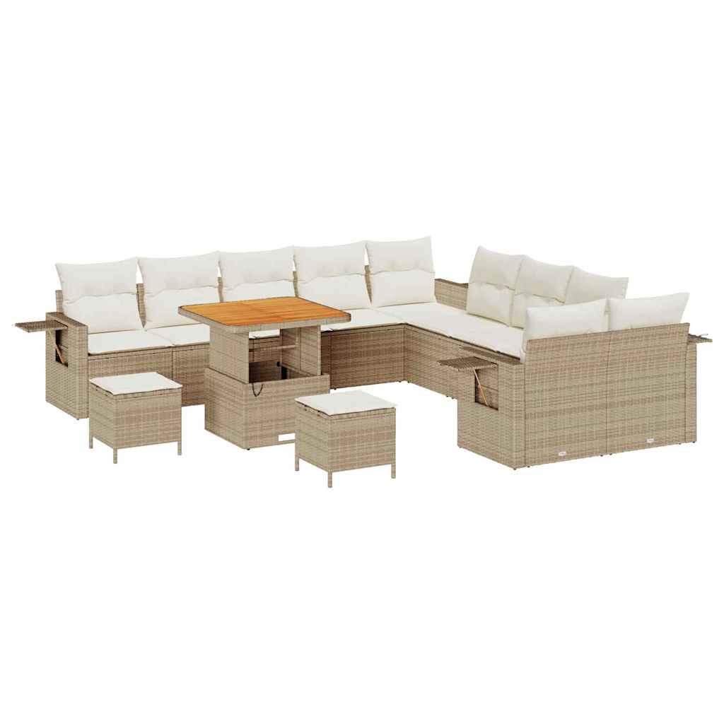 Set Divano da Giardino 13 pcs Beige Poly Rattan - homemem39