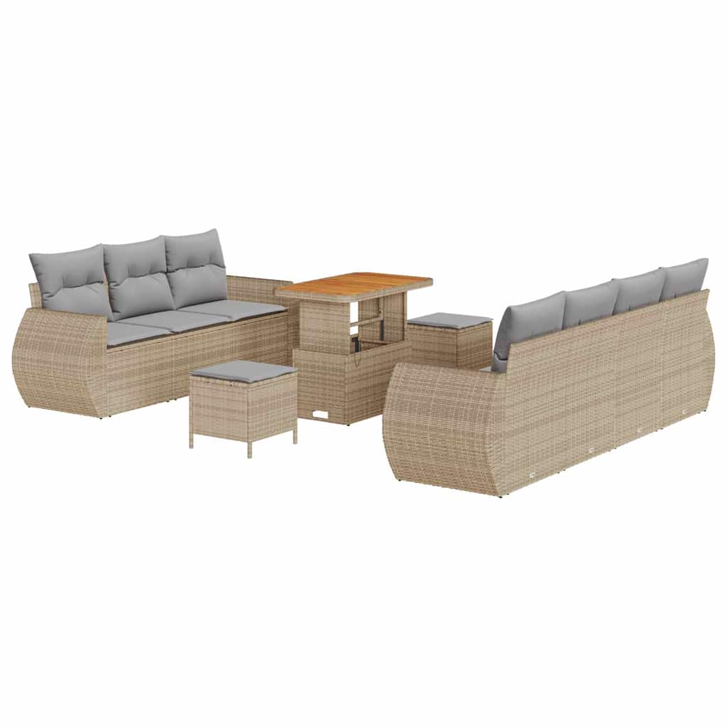 Set Divano da Giardino 10 pz 7-Numero di posti