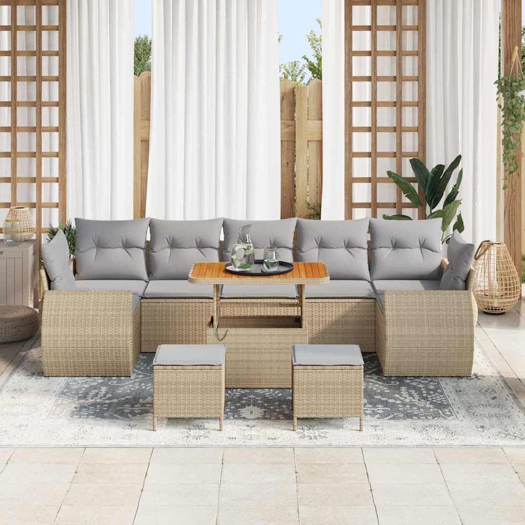 Set Divano da Giardino 10 pz 7-Numero di posti