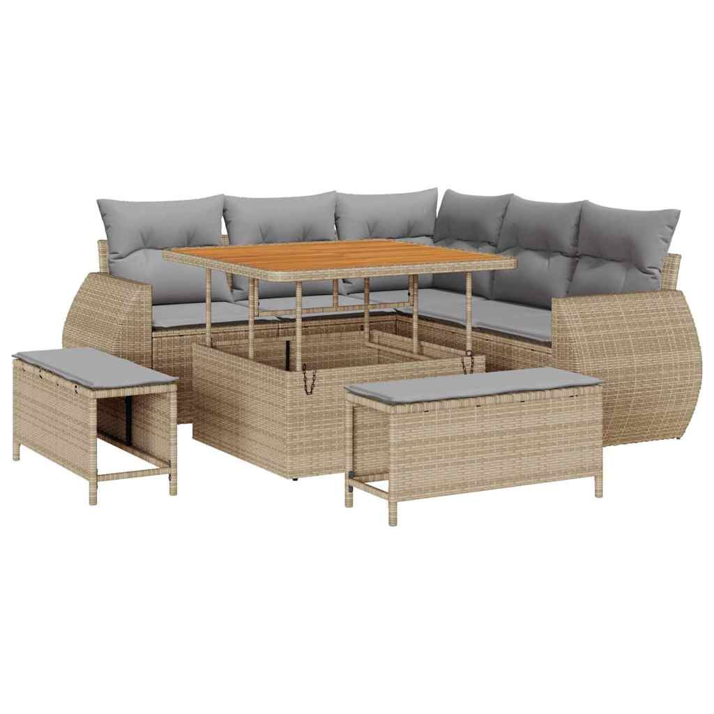 Set Divano da Giardino 8 pz 7-Numero di posti