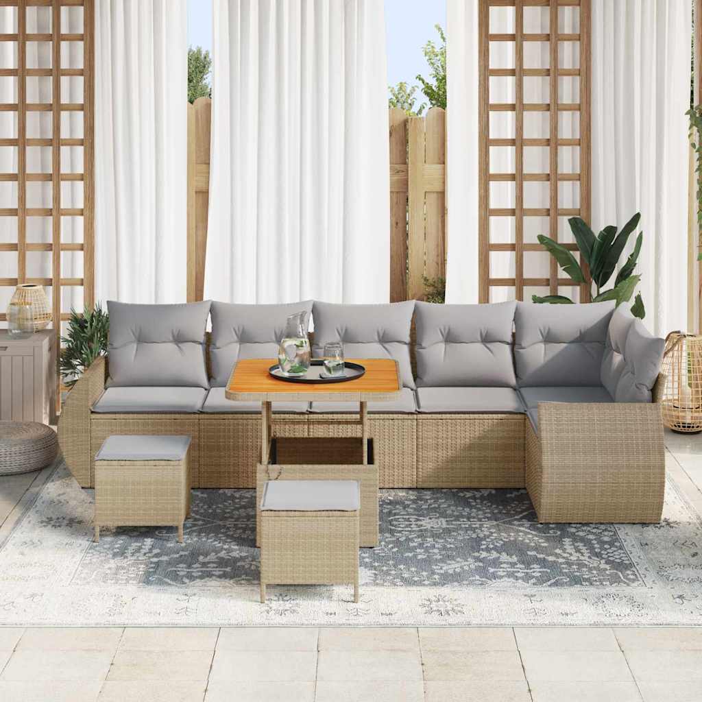 Set Divano da Giardino 9 pz 9-Numero di posti | homemem39