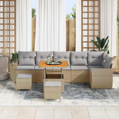 Set Divano da Giardino 9 pz 9-Numero di posti | homemem39