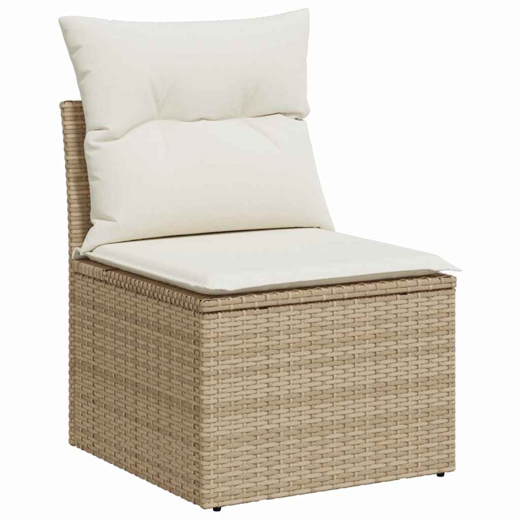 Set Divano da Giardino 12 pz 12-Numero di posti Beige e Crema