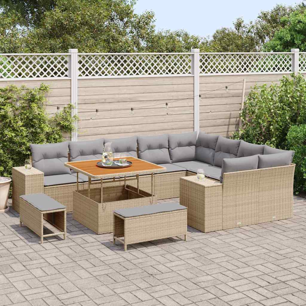 Set Divano da Giardino 12 pz 9-Numero di posti