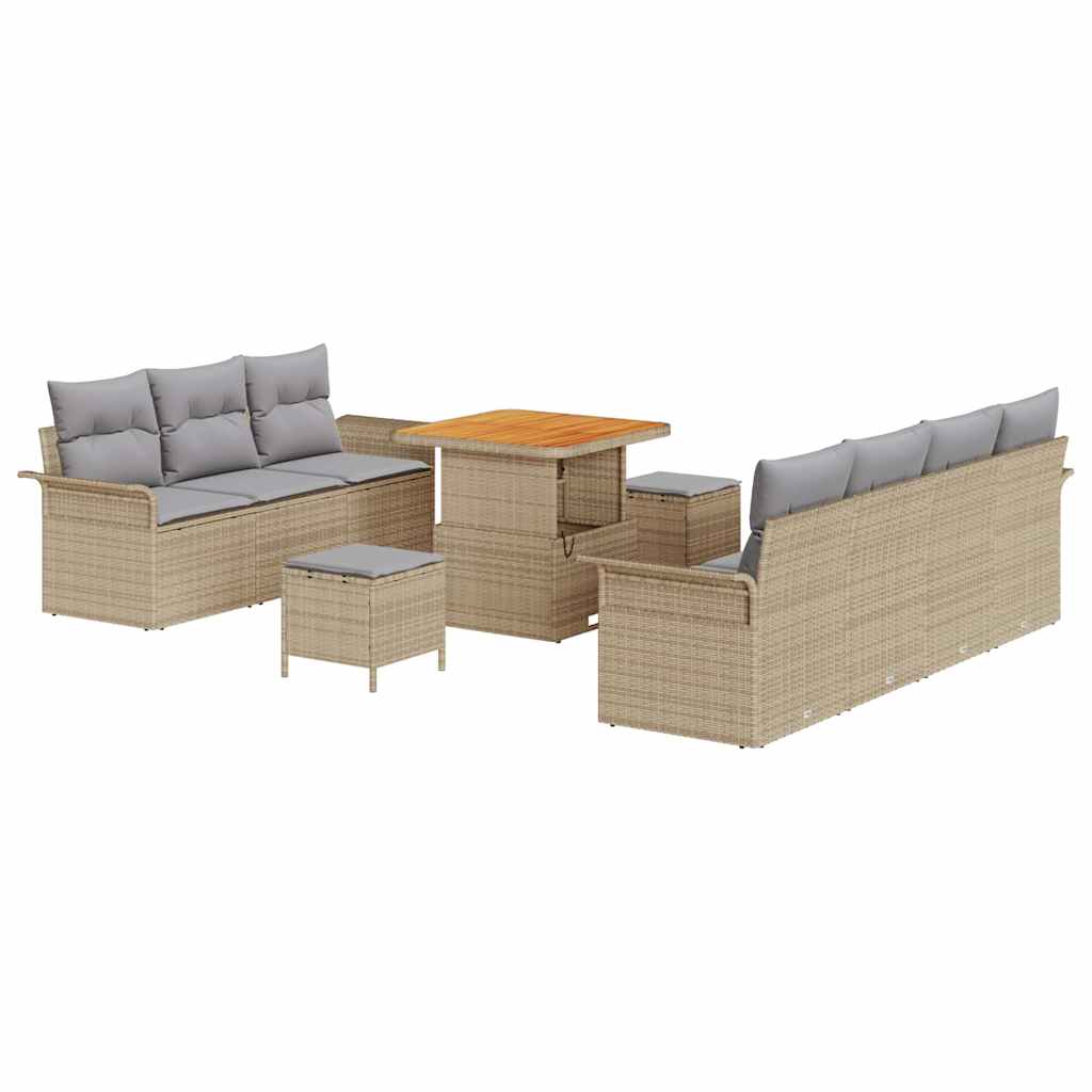 Set Divano da Giardino 10 pz 9-Numero di posti