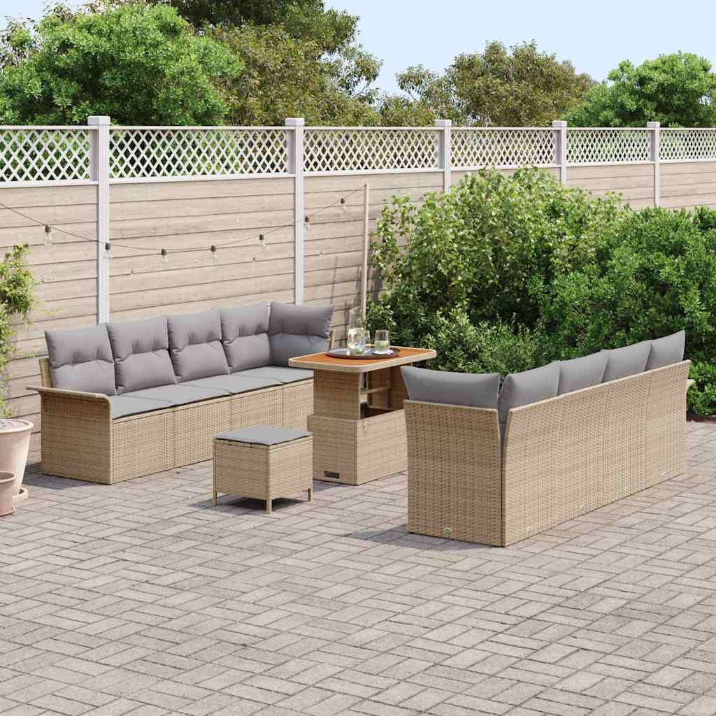Set Divano da Giardino Beige e Grigio Chiaro 90 x 55 x 71 cm | homemem39