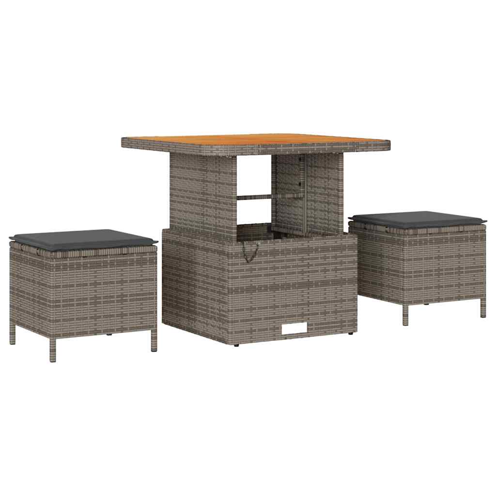 Set Divano da Giardino con cuscino 11 pcs Grigio | homemem39