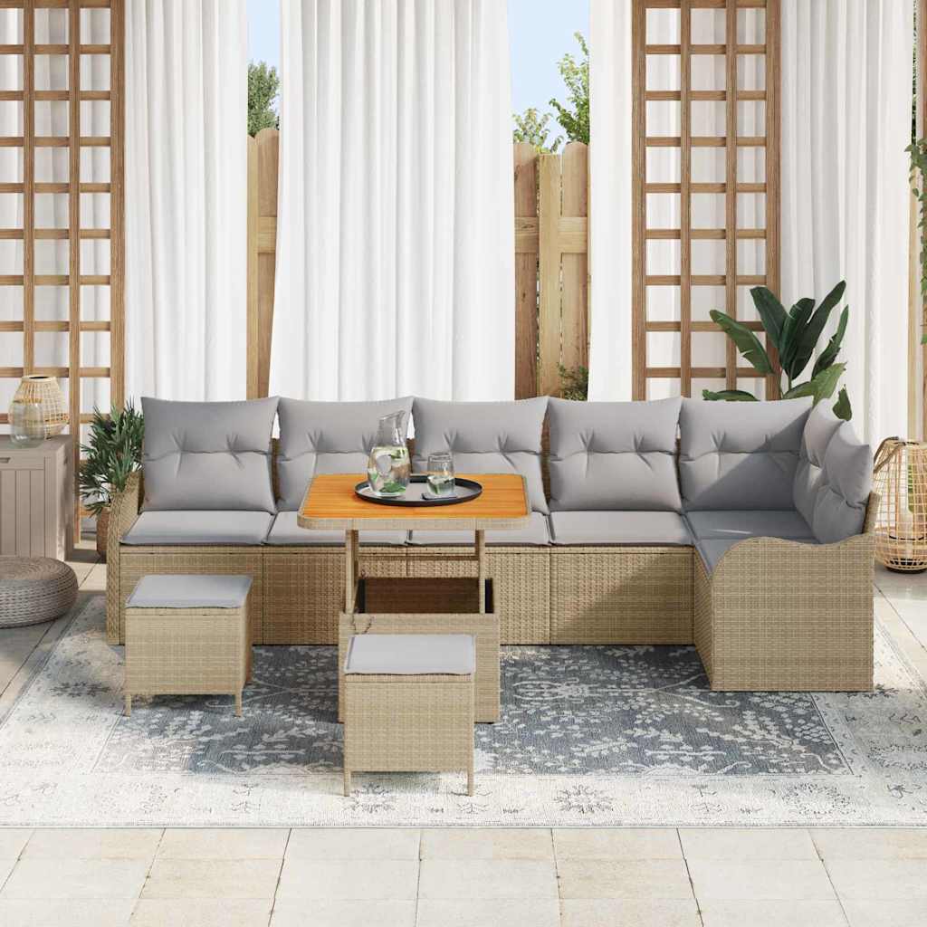 Set Divano da Giardino 9 pz 8-Numero di posti | homemem39