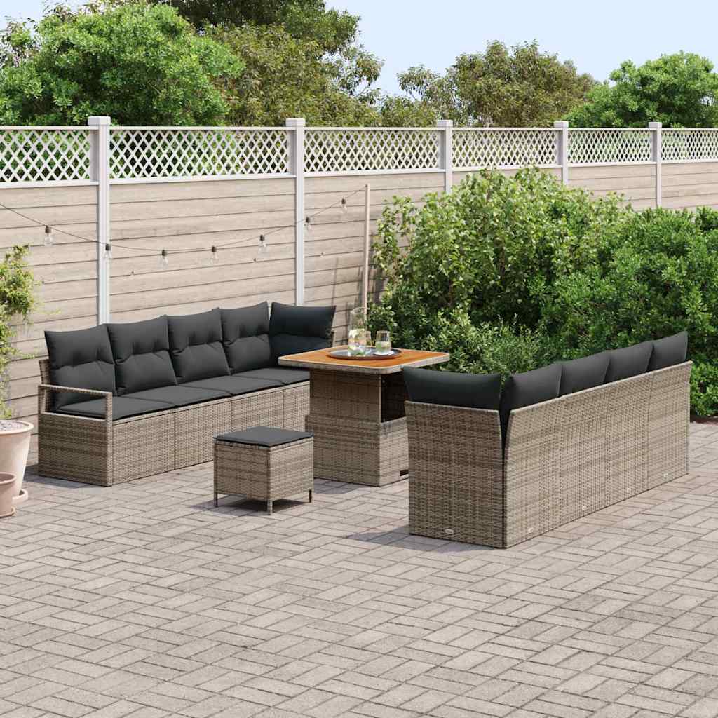 Set Divano da Giardino con cuscino Grigio 80 x 80 x 71 cm | homemem39