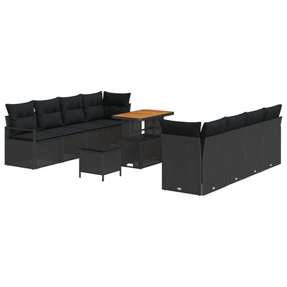 Set Divano da Giardino con cuscino Nero 90 x 55 x 71 cm | homemem39