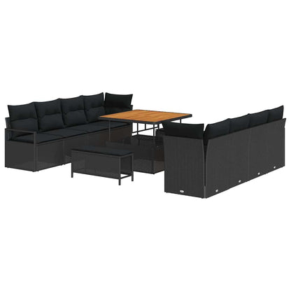 Set Divano da Giardino con cuscino Nero 100 x 100 x 71 cm | homemem39