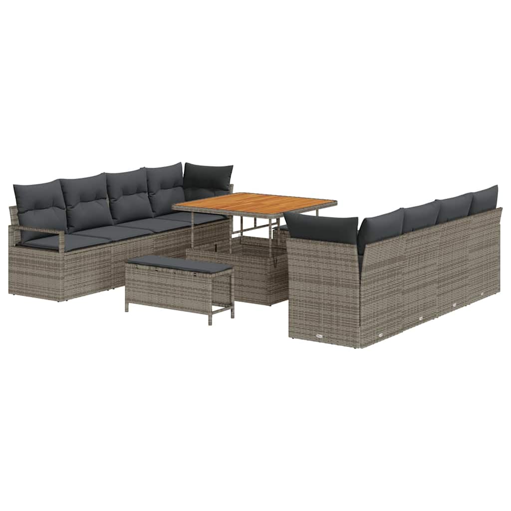 Set Divano da Giardino con cuscino Grigio 100 x 100 x 71 cm | homemem39