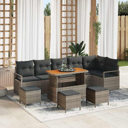 Set Divano da Giardino 10 pcs Grigio 110 x 55 x 71 cm