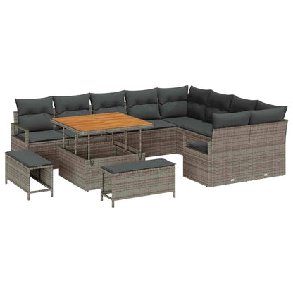 Set Divano da Giardino 12 pcs Grigio 100 x 100 x 71 cm