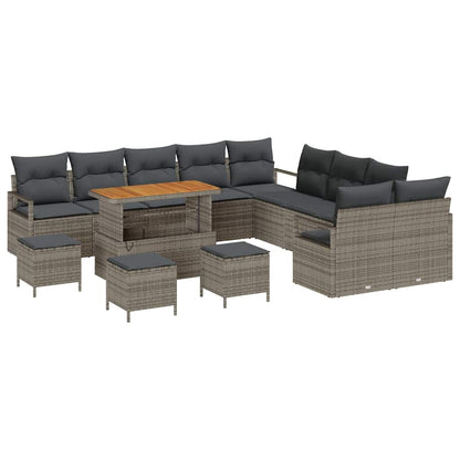 Set Divano da Giardino 14 pcs Grigio 110 x 55 x 71 cm