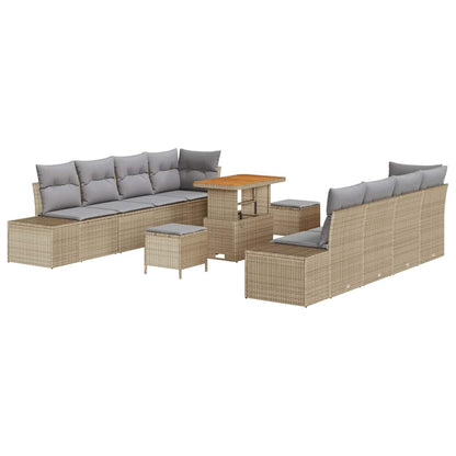 Set Divano da Giardino Beige 90 x 55 x 71 cm Poly Rattan | homemem39
