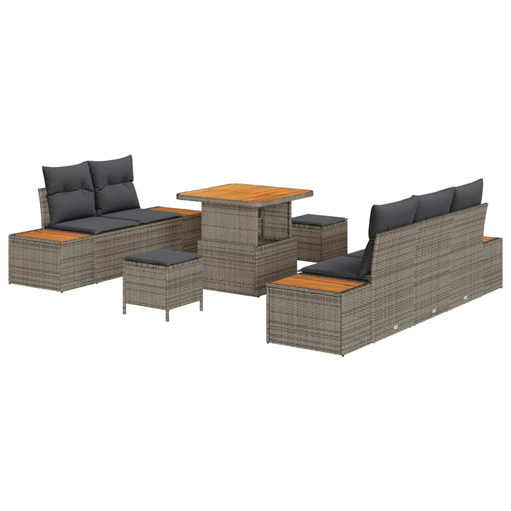 Set Divano da Giardino 8 pcs Grigio chiaro e grigio scuro | homemem39