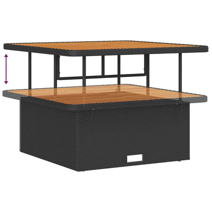 Set Divano da Giardino 11 pcs Nero e Crema 100 x 100 x 71 cm