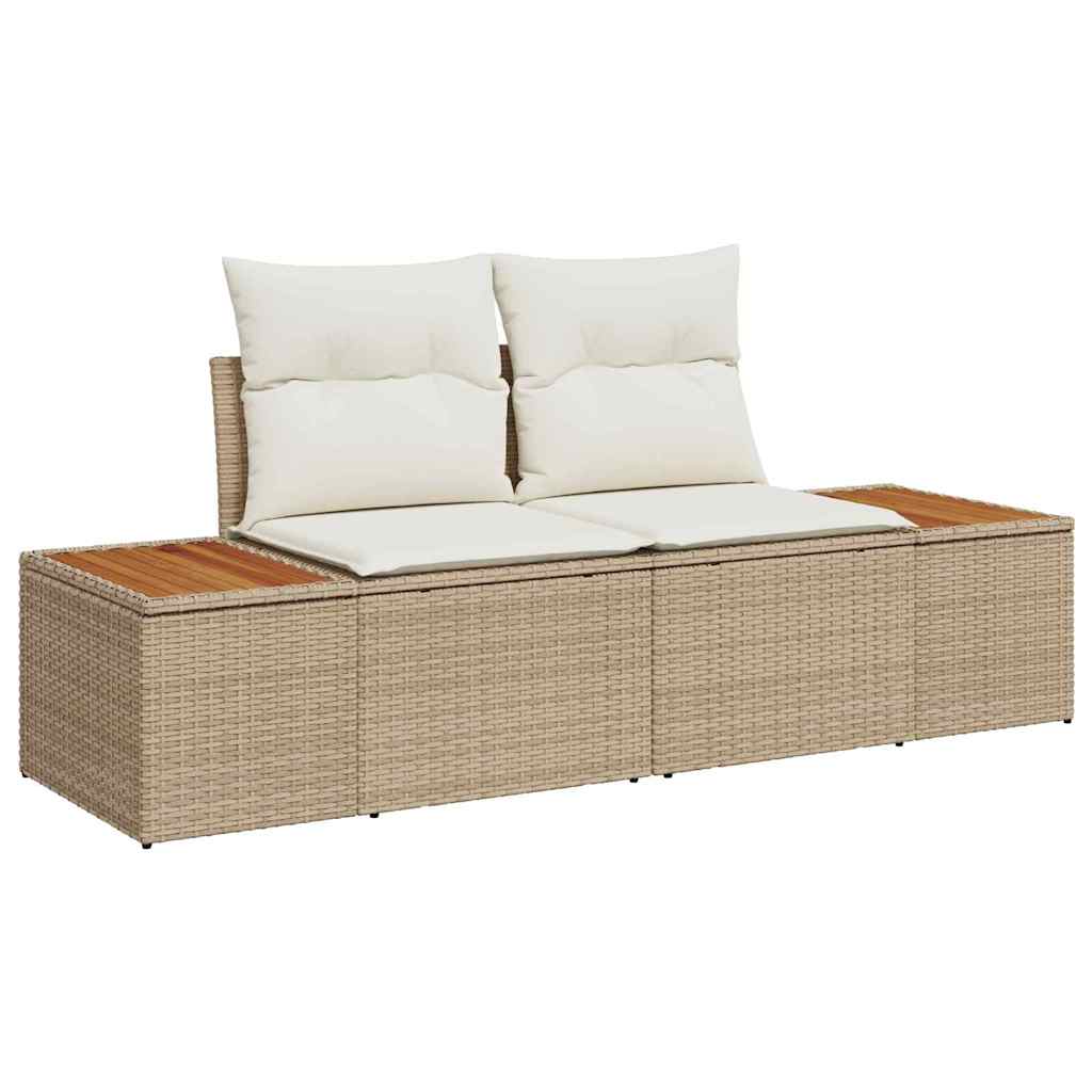 Set Divano da Giardino 10 pcs Beige e Crema 90 x 55 x 71 cm