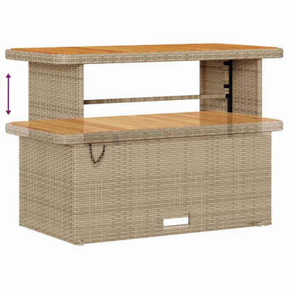 Set Divano da Giardino 9 pz 8-Numero di posti Beige Poly Rattan