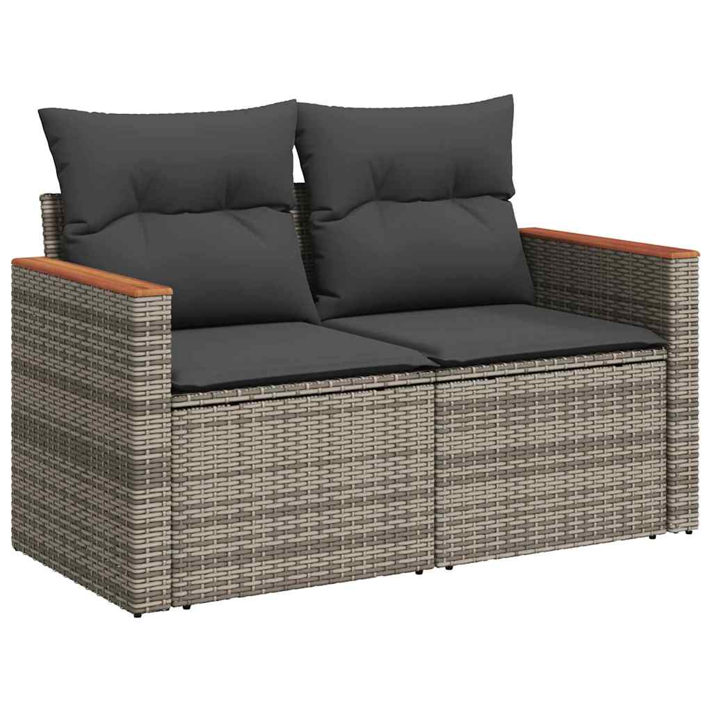 Set Divano da Giardino 12 pcs Grigio Rattan in Polipropilene | homemem39