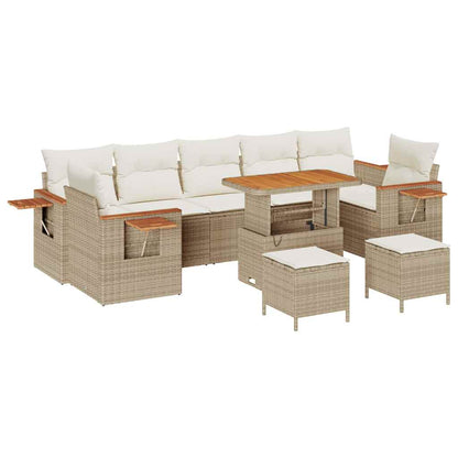 Set Divano da Giardino 13 pcs Beige e Crema polyrattan | homemem39
