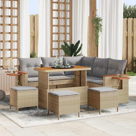 Set Divano da Giardino 10 pz 9-Numero di posti