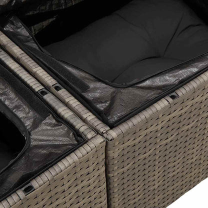 Set Divano da Giardino 14 pcs Grigio Grigio scuro - homemem39