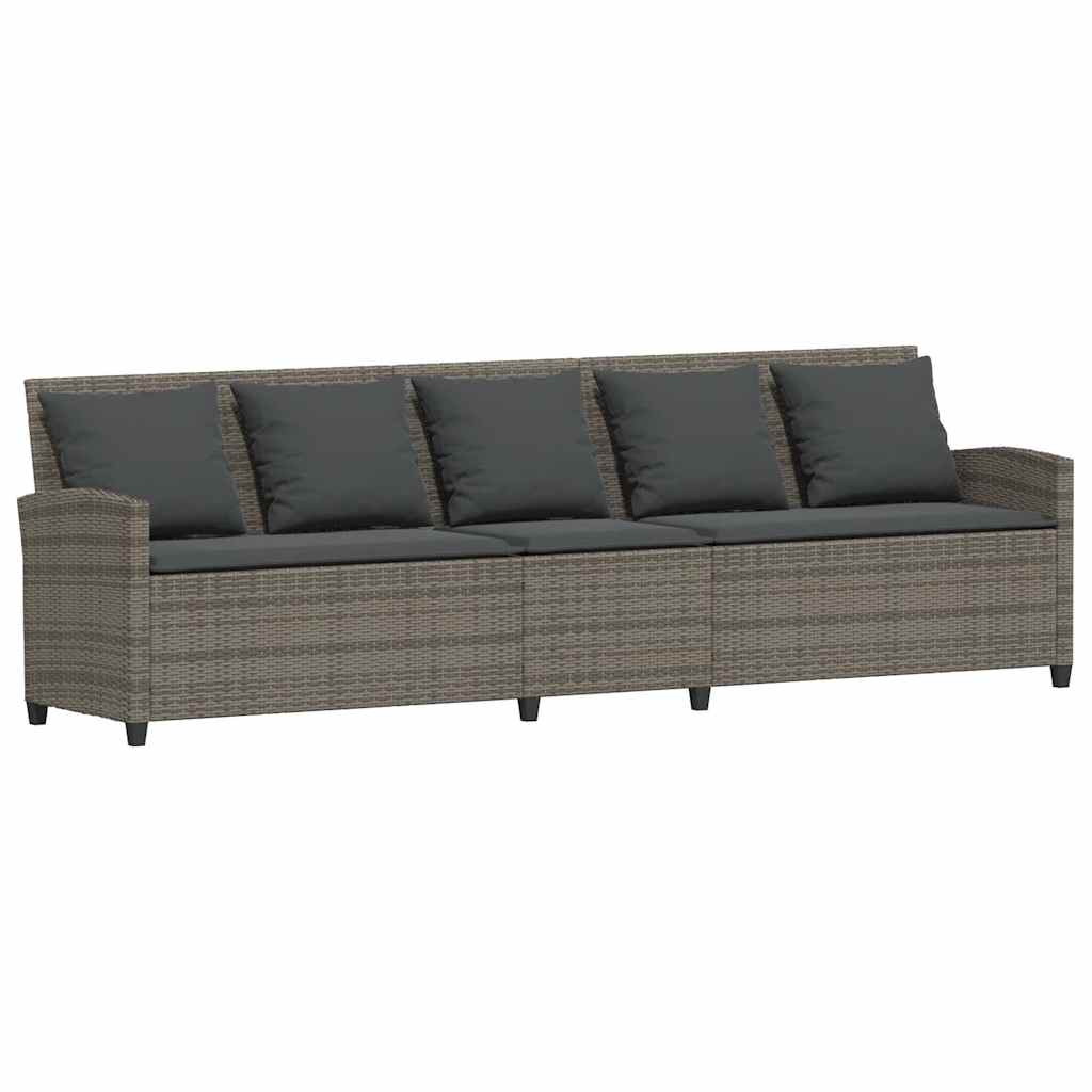 Set Divani da Giardino 4 pz con Cuscini a Forma di L Polyrattan | homemem39