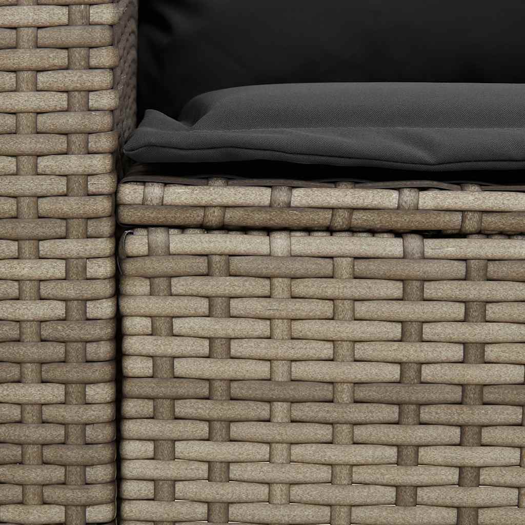Set Divani da Giardino 4 pz con Cuscini a Forma di L Polyrattan