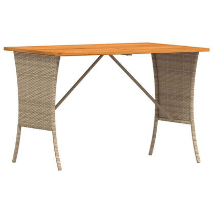 Set Divano da Giardino 4 pz con Cuscini a L Beige in Polyrattan