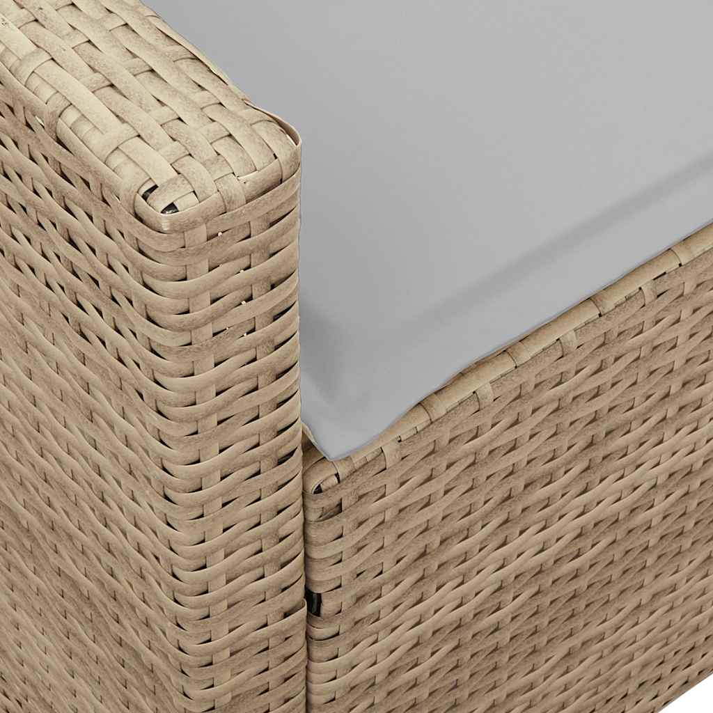 Divano da Giardino con Cuscini in Polyrattan Beige | homemem39