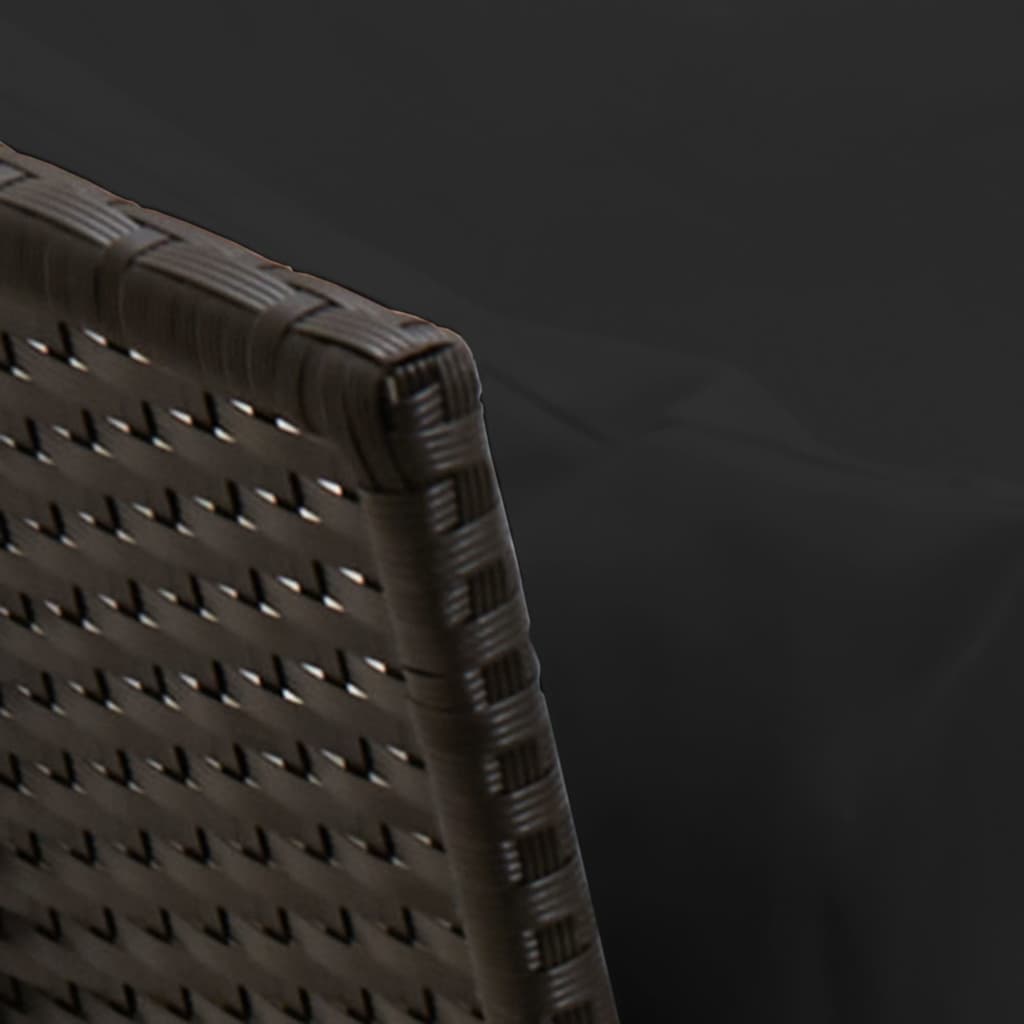 Set Divani da Giardino 3 pz con Cuscini in Polyrattan Nero - homemem39