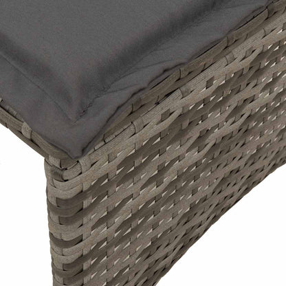 Set Divano da Giardino 5 pz con Cuscini Grigio in Polyrattan - homemem39