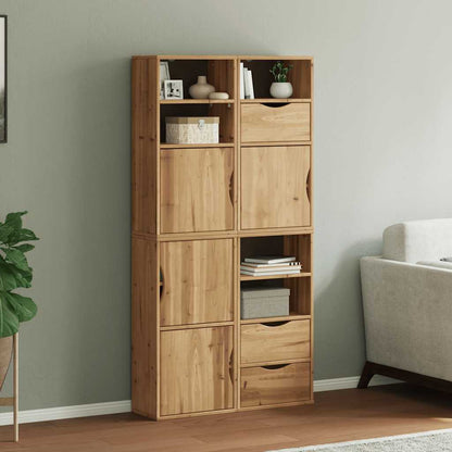 Armadietti Laterali 4 pz ODDA 40x24x79 cm Legno Massello Pino