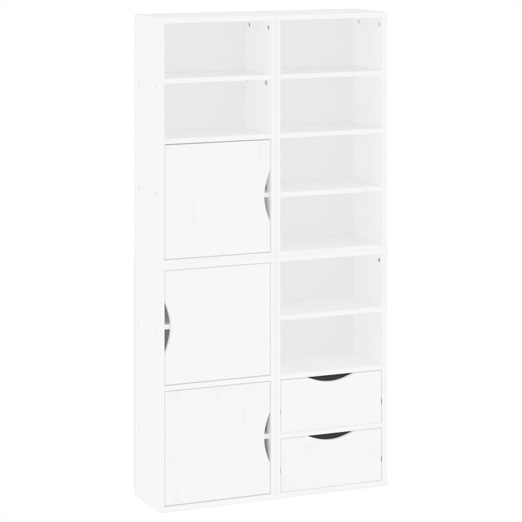 Armadietti Laterali 4 pz ODDA Bianco 40x24x79 cm Legno di Pino - homemem39